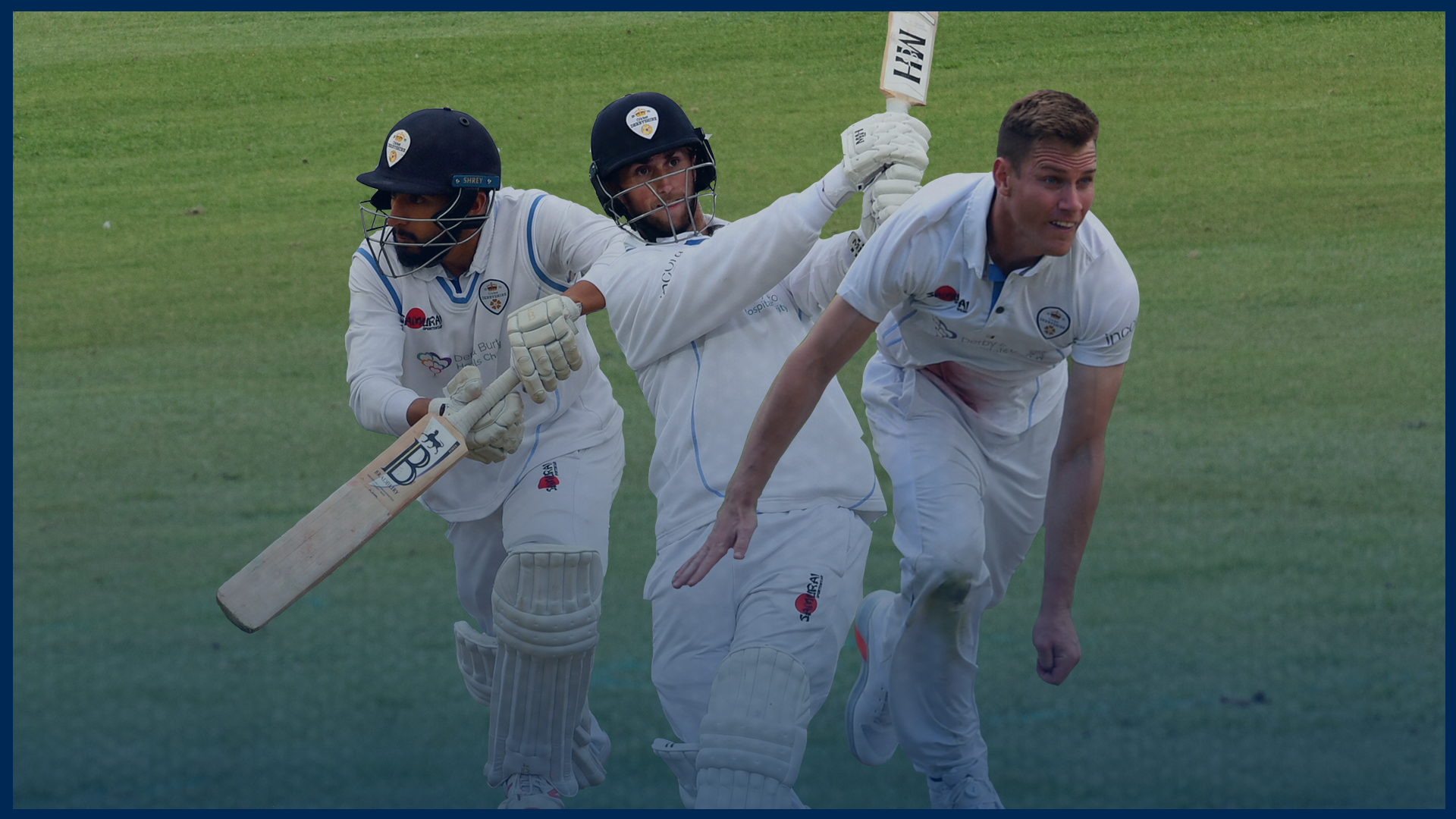 Derbyshire trio supporting Runs and Wickets for Change campaign