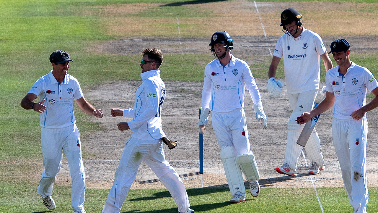 Derbyshire end season with victory