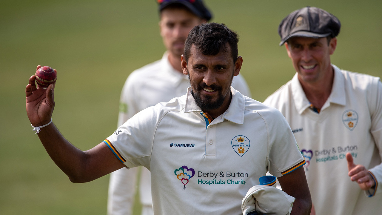 Lakmal five-wicket haul and Madsen’s 50 give Derbyshire advantage