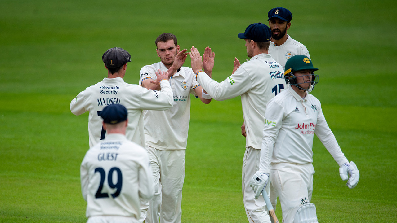 Derbyshire claim seven wickets on Day Two