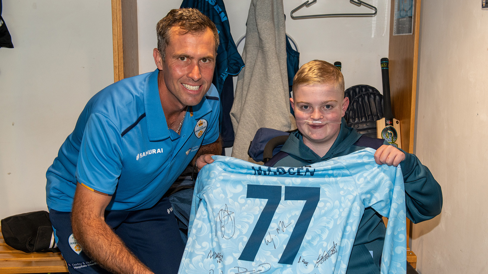 Falcons meet inspirational supporter Tom