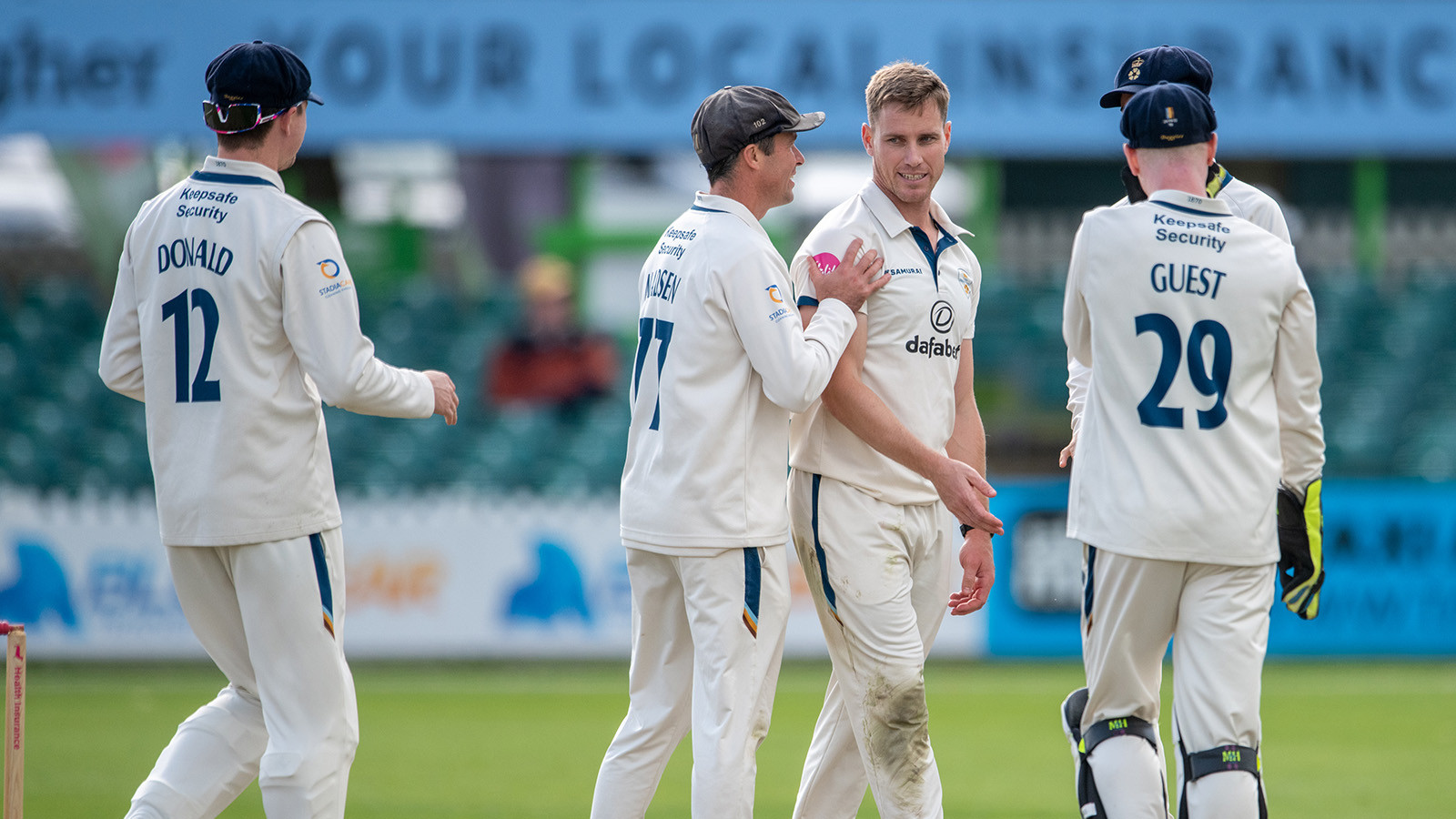 Derbyshire claim eight wickets on Day Three